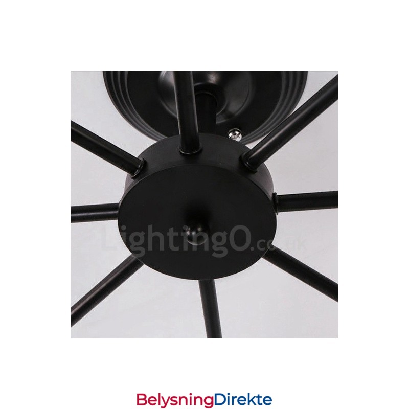 Integrert Lysekrone I Rustikk Stil Med 8 Lys