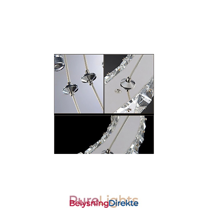 Krystall Pendellampe Moderne Belysning Tre Ringer D204060 K9 Store Krystall Taklamper
