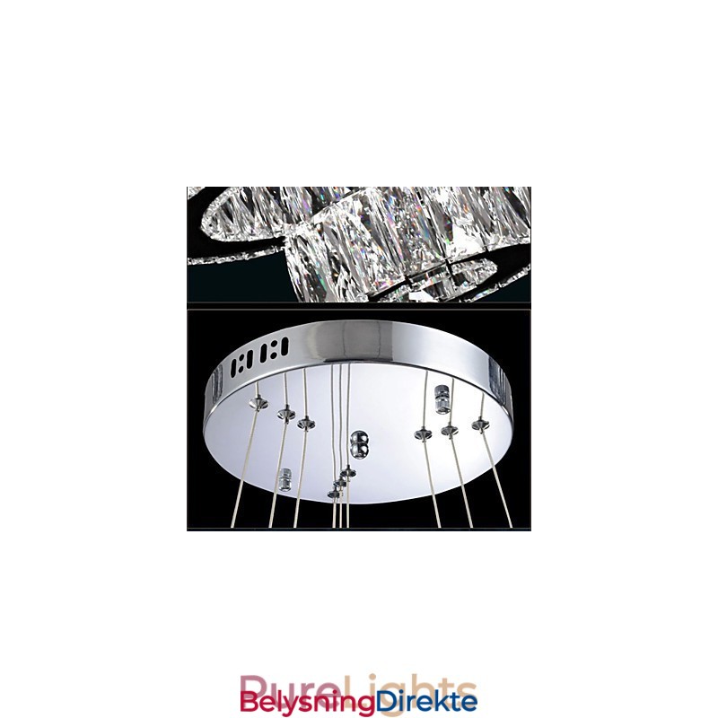 Krystall Pendellampe Moderne Belysning Tre Ringer D204060 K9 Store Krystall Taklamper