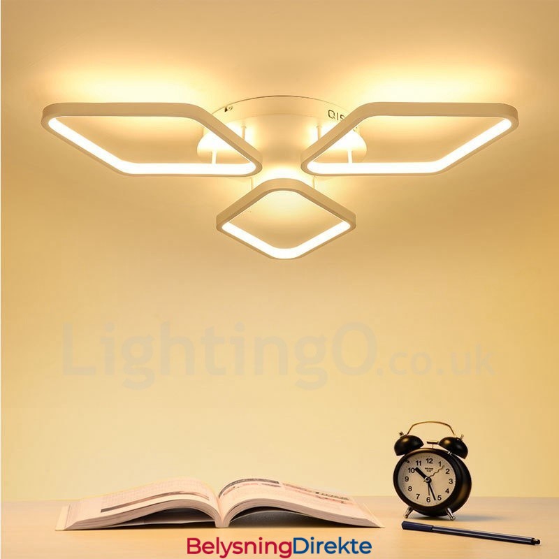 3-Lys Moderne Samtidskunst Integrert Metall Innfelt Lampe