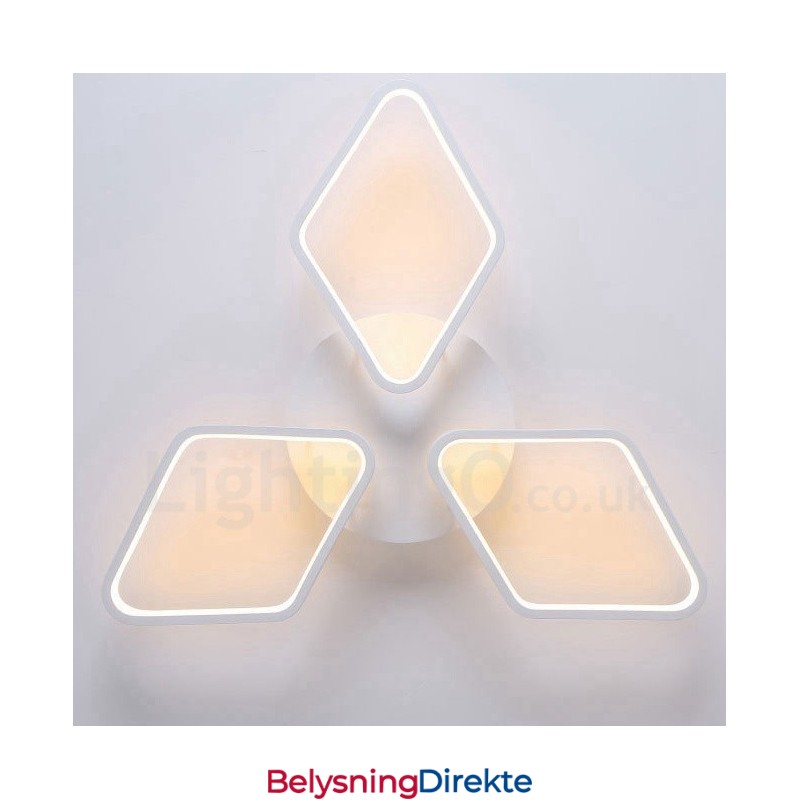 3-Lys Moderne Samtidskunst Integrert Metall Innfelt Lampe