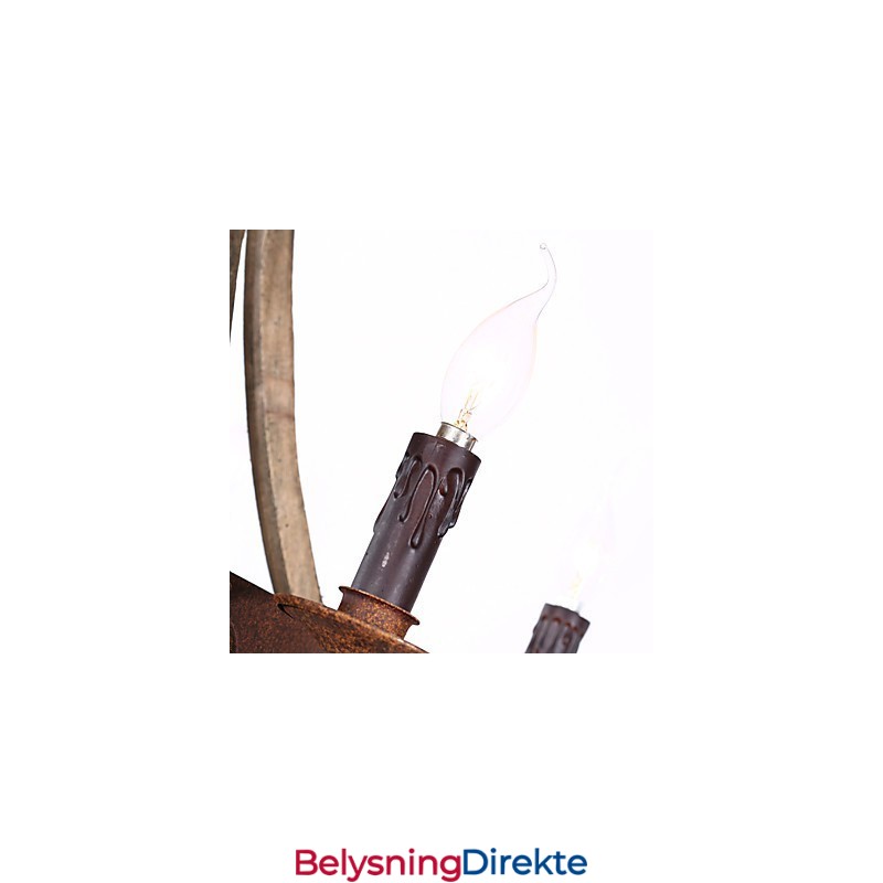 Vintage Amerikansk Rustikk Trependel Med Vinranke, Lysekrone, Stue Og Lampe