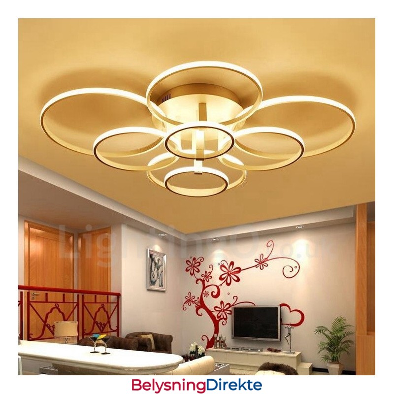 8 Lys Moderne Samtidskunst Integrert Metall Innfelt Lampe