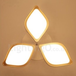 3-Lys Moderne Samtidskunst Integrert Metall Innfelt Lampe