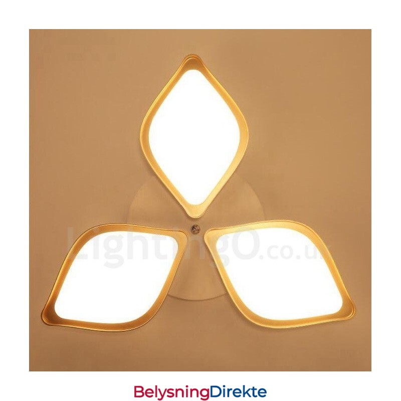 3-Lys Moderne Samtidskunst Integrert Metall Innfelt Lampe