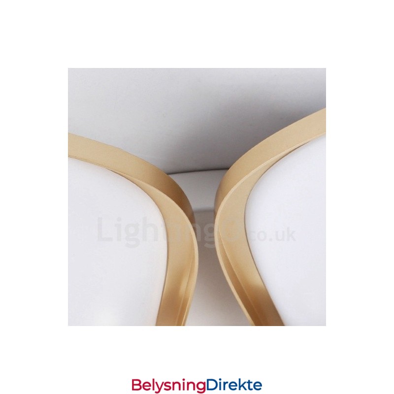 3-Lys Moderne Samtidskunst Integrert Metall Innfelt Lampe