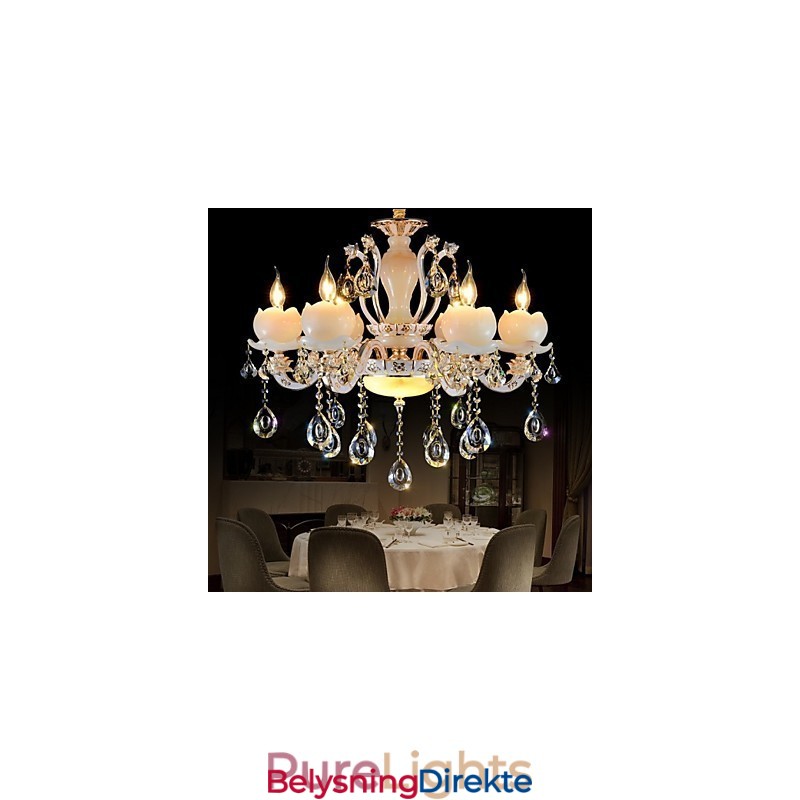 Luksuriøst Europeisk Stil Sinklegering Jade Krystall Anheng