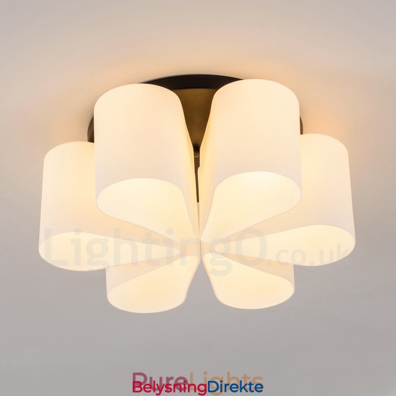 Integrert Innfelt Lampe I Rustikt Hyttestil Med 6 Lys