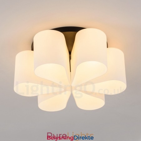 Integrert Innfelt Lampe I Rustikt Hyttestil Med 6 Lys