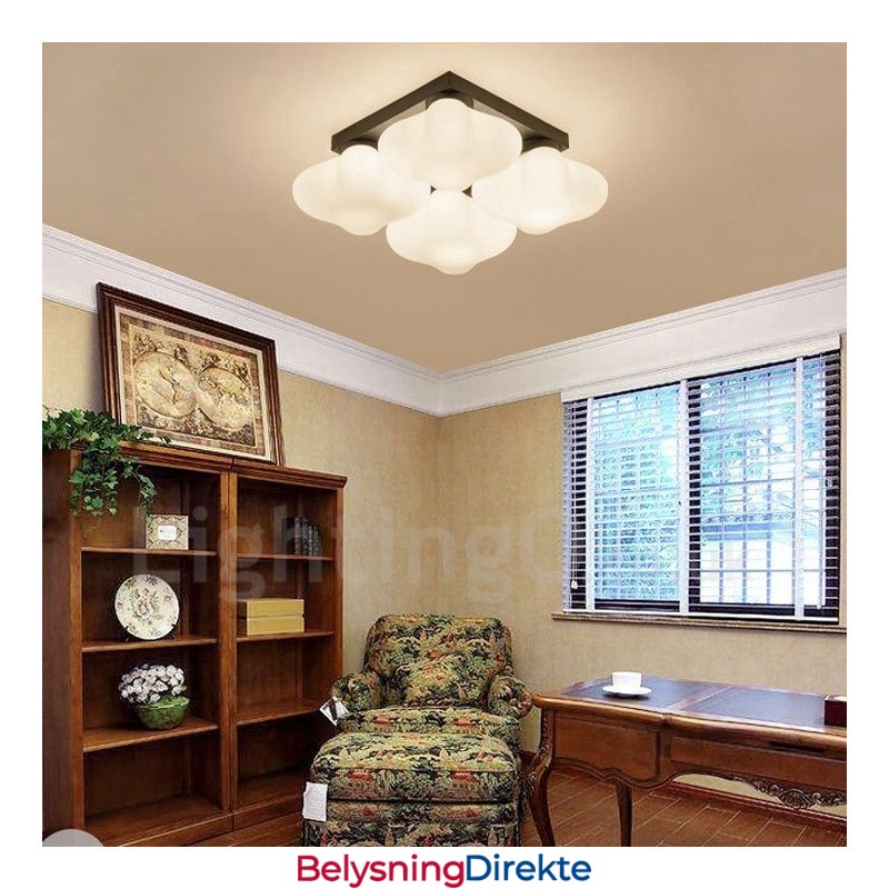 4-Lyss Rustikt Lodge-Integrert Innfelt Lys