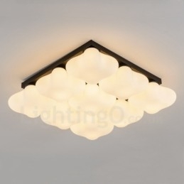 9-Lyss Rustikt Lodge Integrert Innfelt Lys