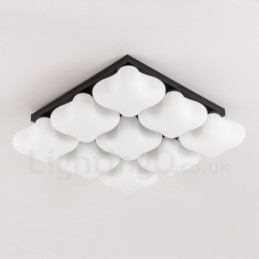 9-Lyss Rustikt Lodge Integrert Innfelt Lys