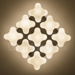 9-Lyss Rustikt Lodge Integrert Innfelt Lys