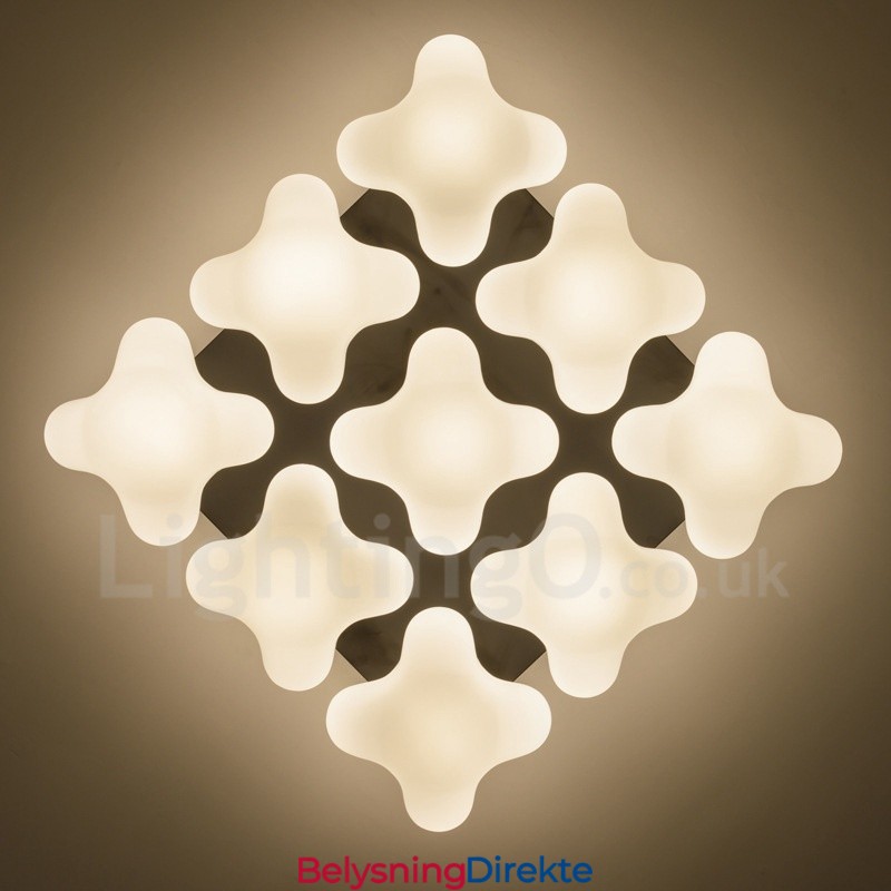 9-Lyss Rustikt Lodge Integrert Innfelt Lys