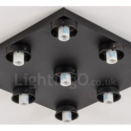 9-Lyss Rustikt Lodge Integrert Innfelt Lys