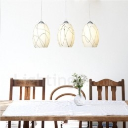 Moderne, Samtidskunstnerisk Integrert Metallpendellampe Med 3 Lys