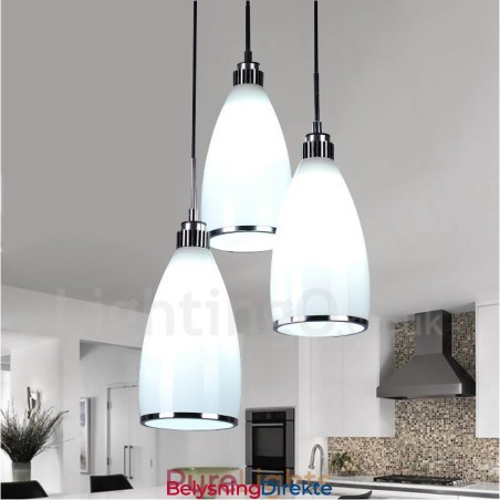 Moderne, Samtidskunstnerisk Integrert Metallpendellampe Med 3 Lys