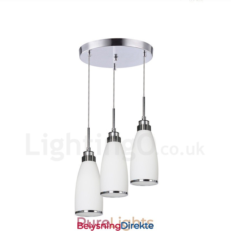 Moderne, Samtidskunstnerisk Integrert Metallpendellampe Med 3 Lys