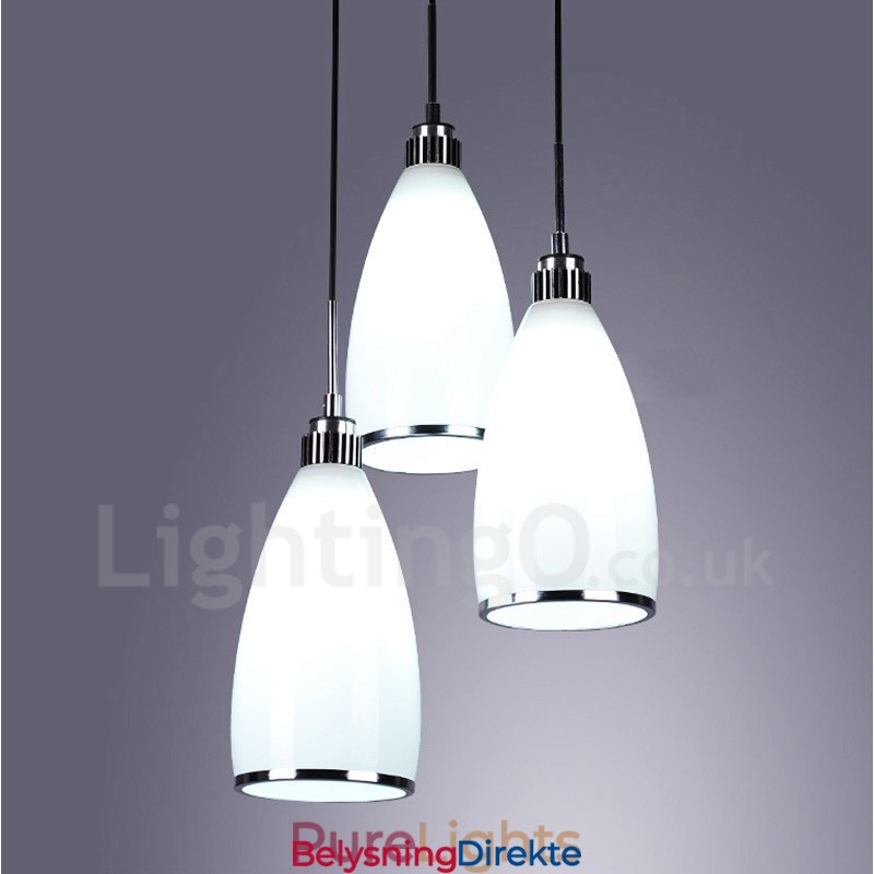 Moderne, Samtidskunstnerisk Integrert Metallpendellampe Med 3 Lys