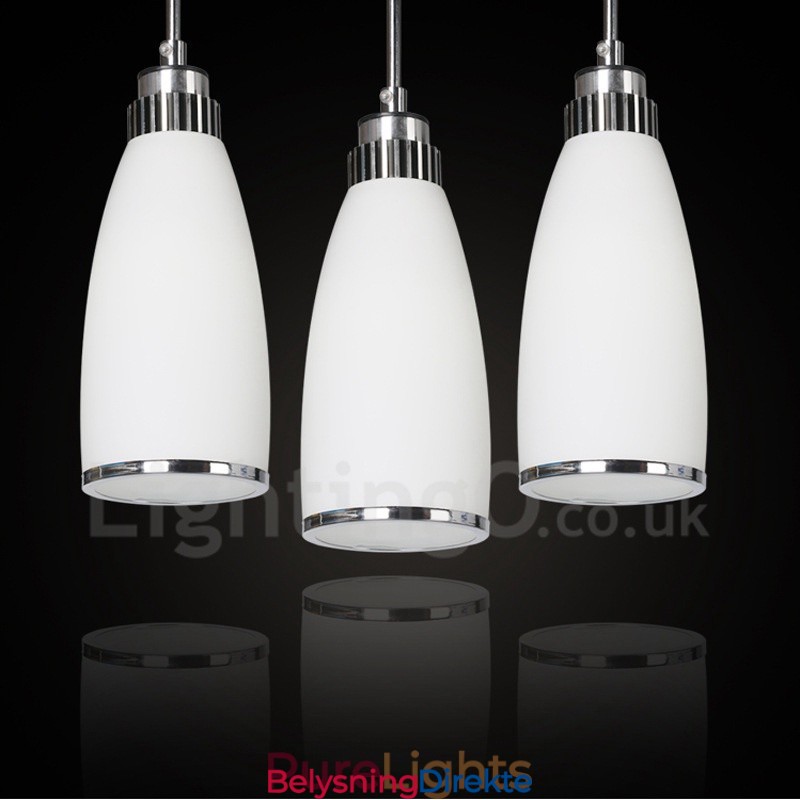 Moderne, Samtidskunstnerisk Integrert Metallpendellampe Med 3 Lys