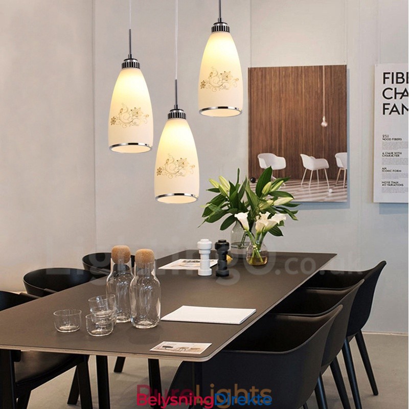 Moderne, Samtidskunstnerisk Integrert Metallpendellampe Med 3 Lys