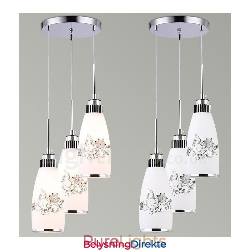 Moderne, Samtidskunstnerisk Integrert Metallpendellampe Med 3 Lys