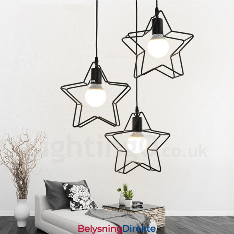 Moderne, Samtidskunstnerisk Integrert Pendellampe Med 3 Lys