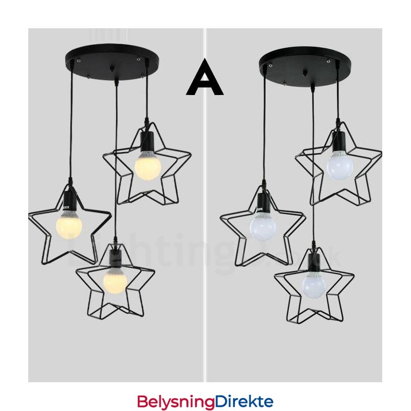 Moderne, Samtidskunstnerisk Integrert Pendellampe Med 3 Lys