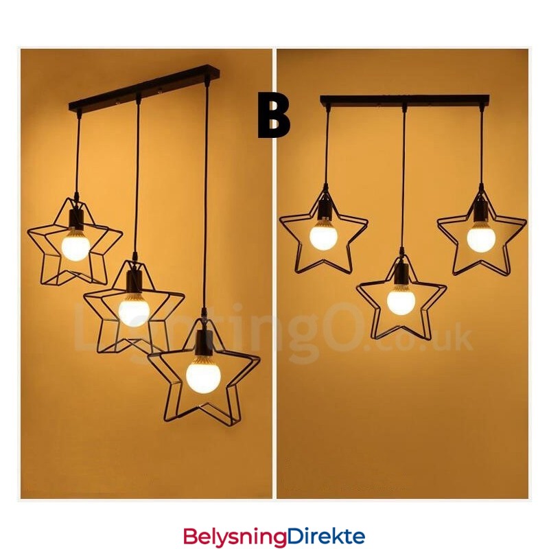 Moderne, Samtidskunstnerisk Integrert Pendellampe Med 3 Lys