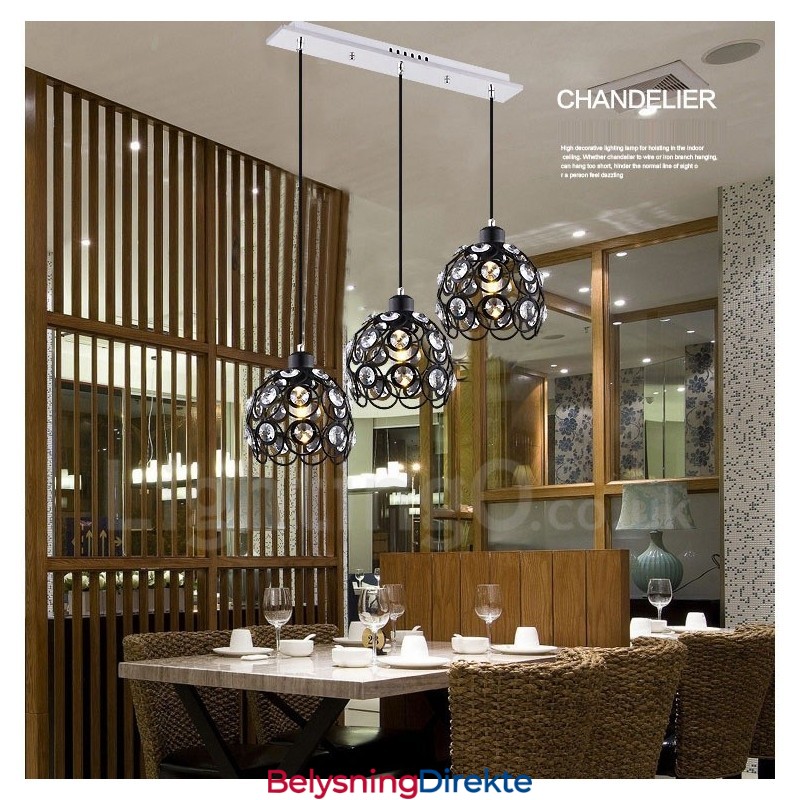 Rustikk Integrert Pendellampe Med 3 Lys