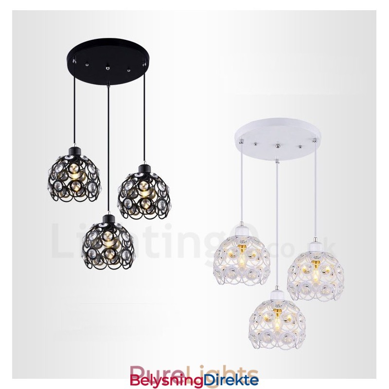 Rustikk Integrert Pendellampe Med 3 Lys