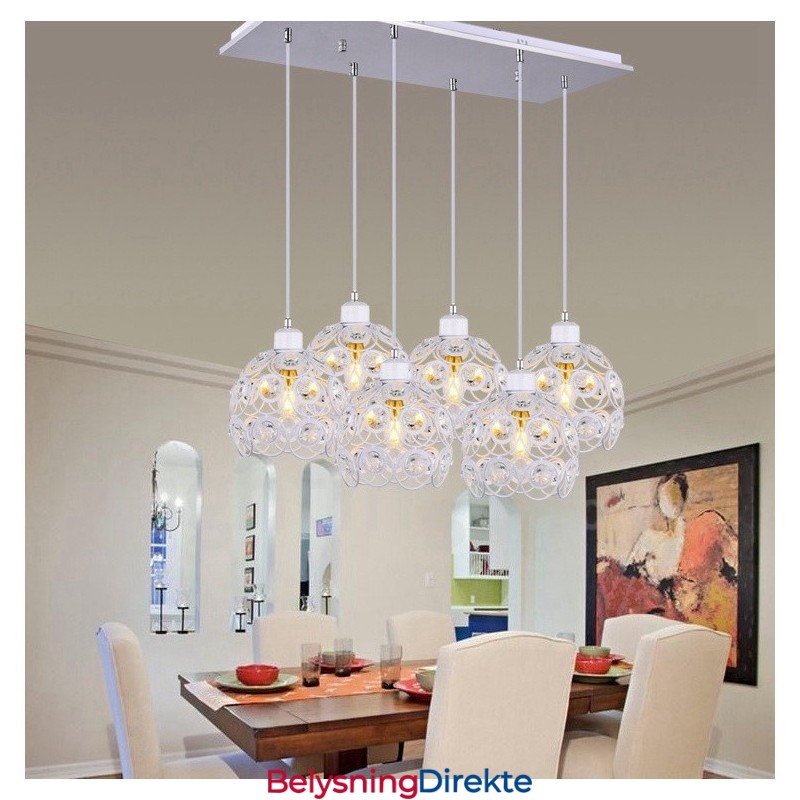 Rustikk Integrert Pendellampe Med 6 Lys