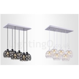 Rustikk Integrert Pendellampe Med 6 Lys