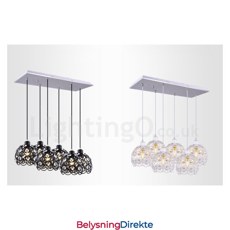 Rustikk Integrert Pendellampe Med 6 Lys