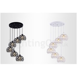 Rustikk Integrert Pendellampe Med 6 Lys