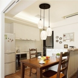 Rustikk Lodge Integrert Metallpendellampe Med 3 Lys