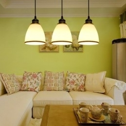 Rustikk Lodge Integrert Metallpendellampe Med 3 Lys