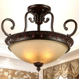 Rustikk Hytte Med Én Lyskilde, Integrert Metalllampe, Innfelt