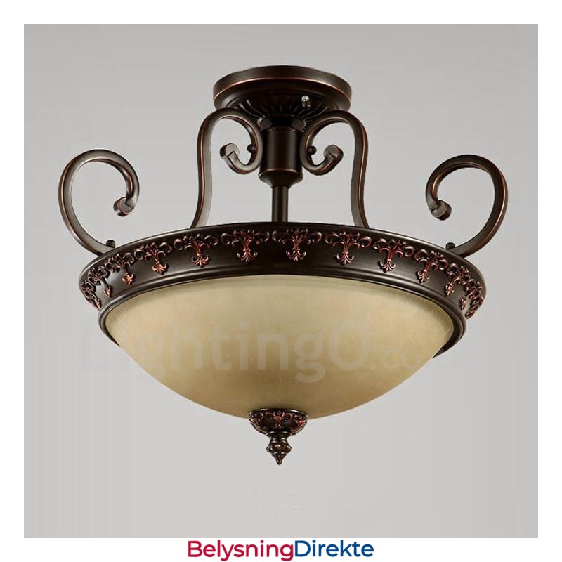 Rustikk Hytte Med Én Lyskilde, Integrert Metalllampe, Innfelt