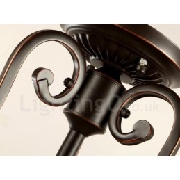 Rustikk Hytte Med Én Lyskilde, Integrert Metalllampe, Innfelt