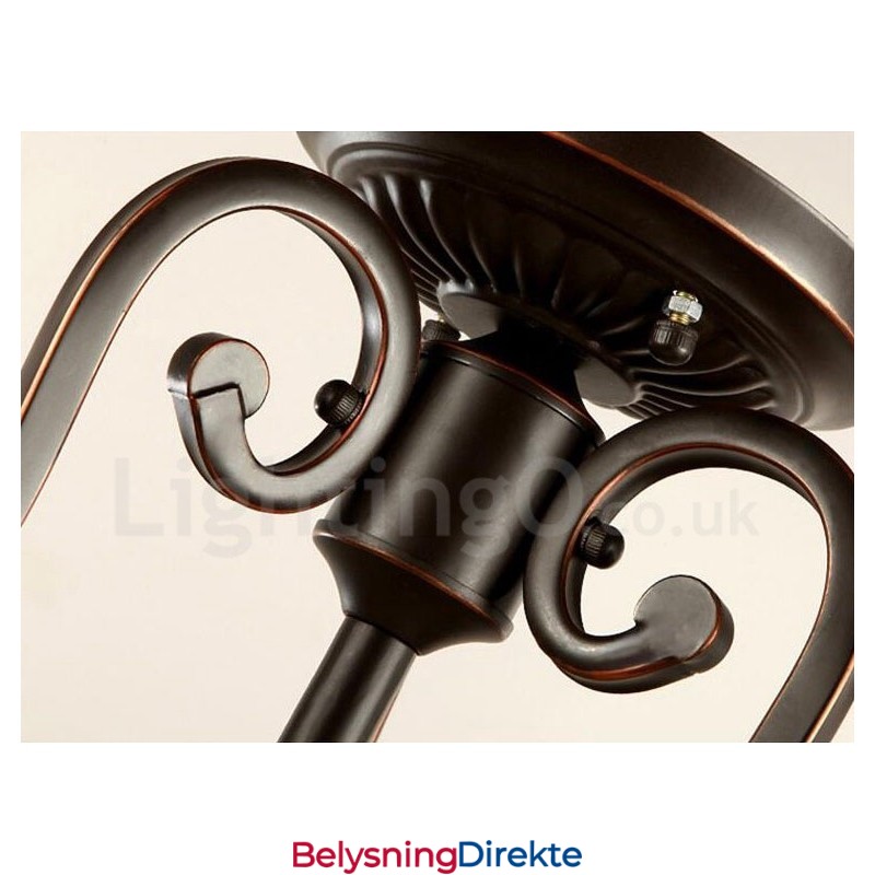 Rustikk Hytte Med Én Lyskilde, Integrert Metalllampe, Innfelt