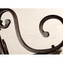 Rustikk Hytte Med Én Lyskilde, Integrert Metalllampe, Innfelt