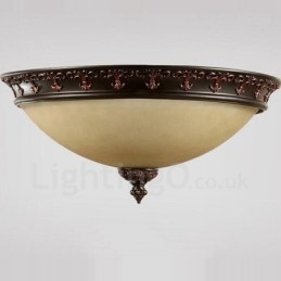 Rustikk Hytte Med Én Lyskilde, Integrert Metalllampe, Innfelt