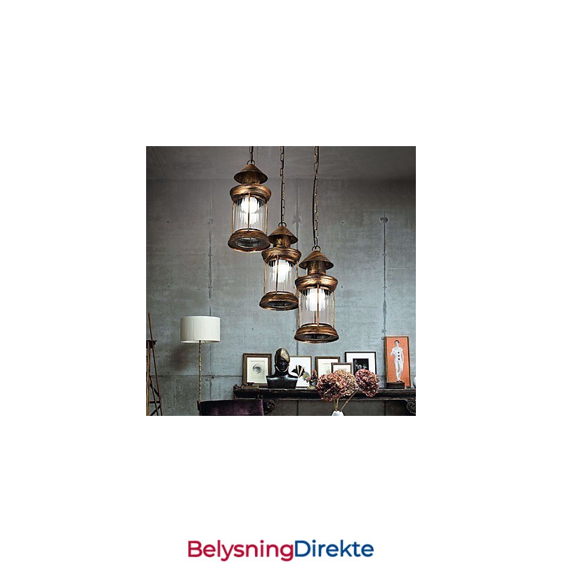 Rustikk Lodge Vintage Retro Mini-Stil Metall Pendellampe