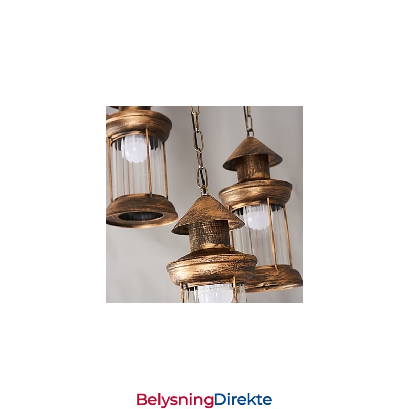 Rustikk Lodge Vintage Retro Mini-Stil Metall Pendellampe