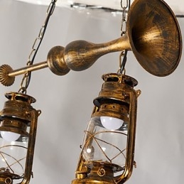 Rustikk Lodge Vintage Retro Mini-Stil Metall Pendellampe