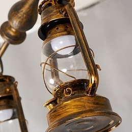 Rustikk Lodge Vintage Retro Mini-Stil Metall Pendellampe