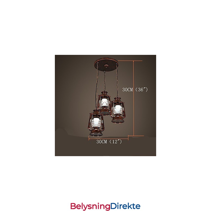 Rustikk Lodge Vintage Retro Mini-Stil Metall Pendellampe