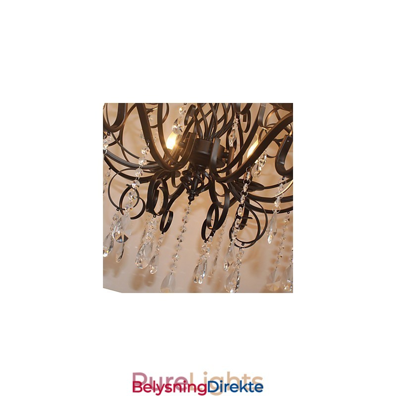 8 Hoder Av Europeisk Stil Krystalllampe Metall Lysekrone Belysning