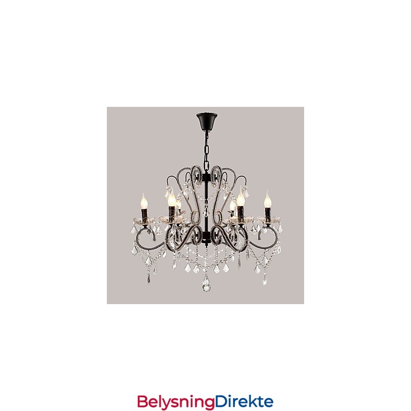 Krystalllysekrone Med 6 Lys Moderne Samtidsstil Tradisjonell Klassisk Rustikk Hytte Vintage Retro